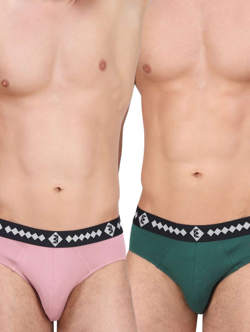 pack of 2 solid hipster brief