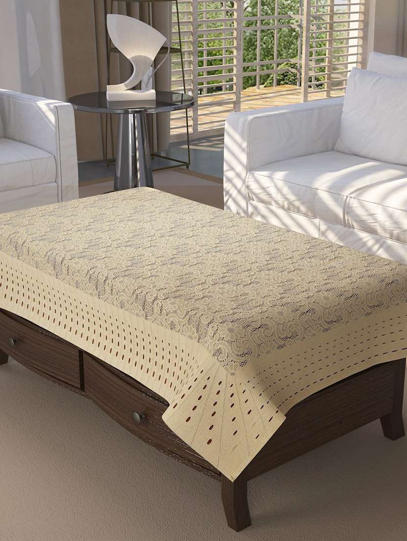 silky fabrics 4 seater center table cover (40x60 inch) 
