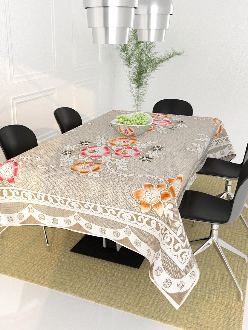 poly cotton , decorative hand made floral pattern dining table cover 