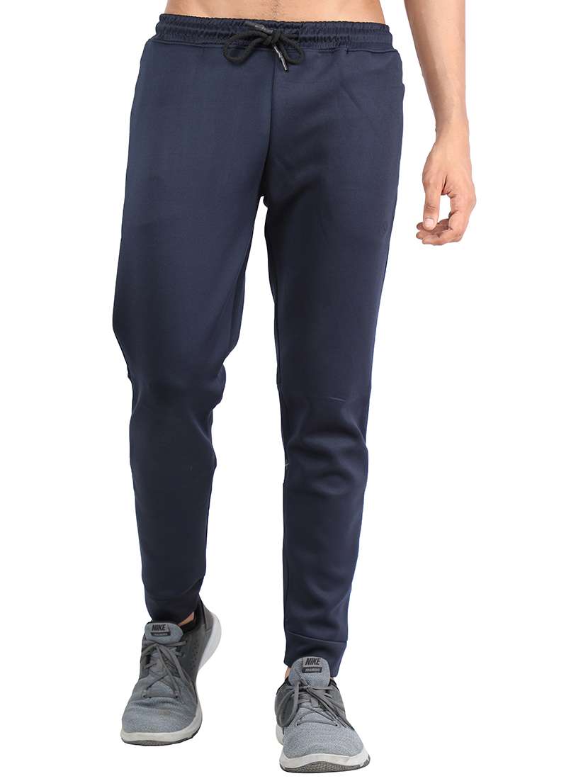 men solid mid rise full length jogger