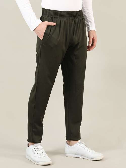 green polyester  full length track pant - 19115406 -  Standard Image - 0