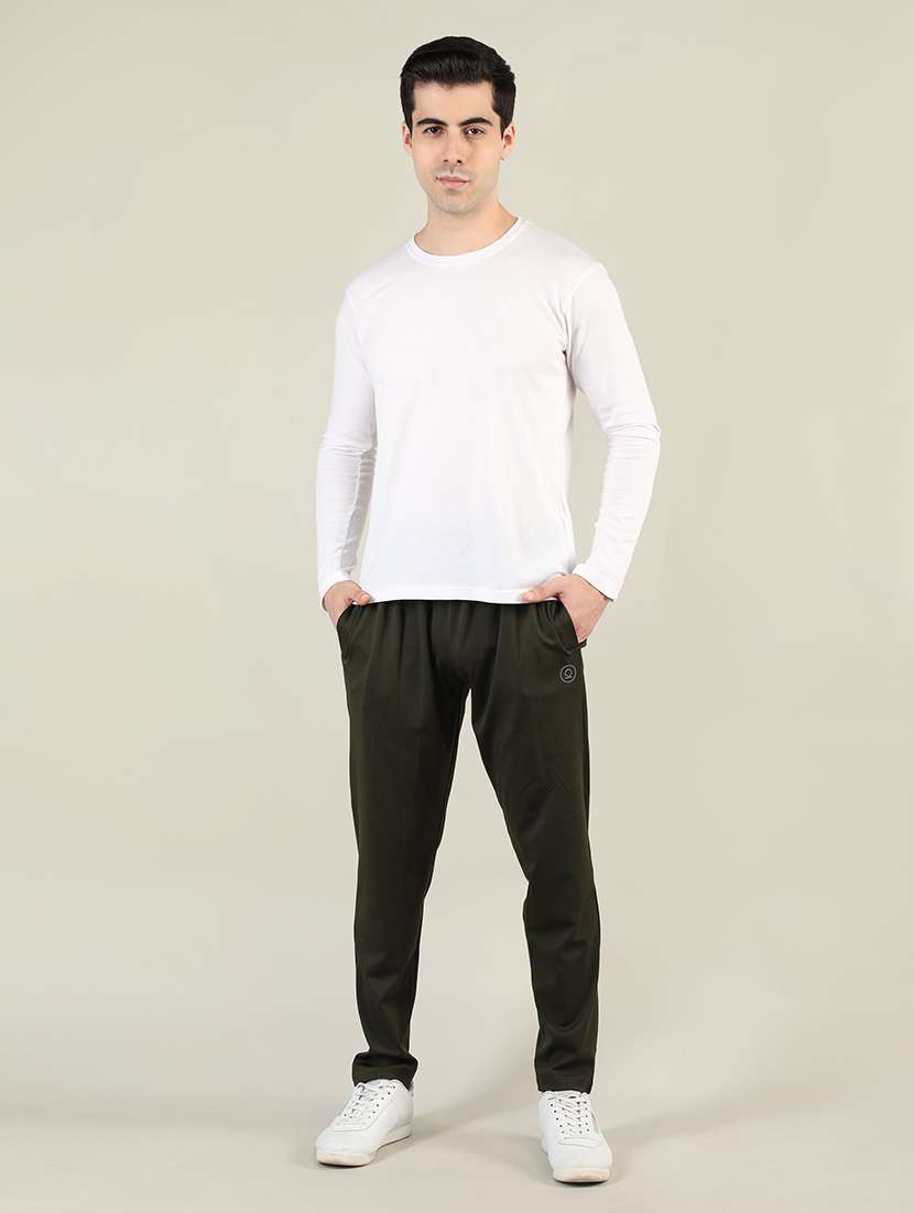 green polyester  full length track pant - 19115406 -  Standard Image - 3