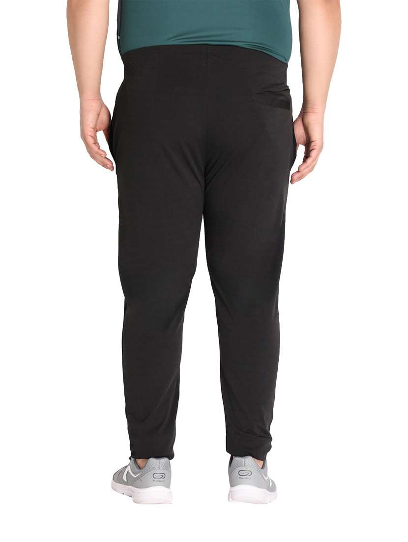 black polyester full length track pant - 19115433 - Standard Image - 3