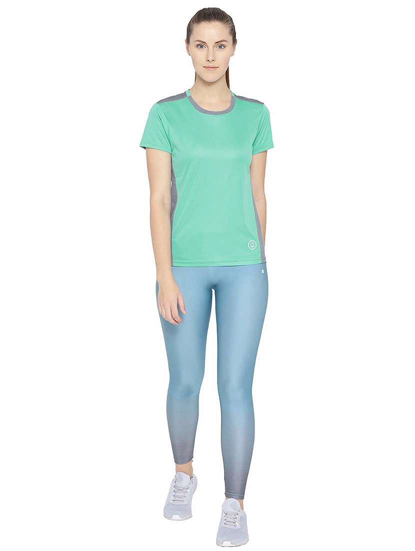 women's color block round neck t-shirt - 19116258 -  Standard Image - 3