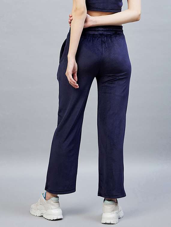 drawstring waist solid track pant - 19118000 - Standard Image - 3