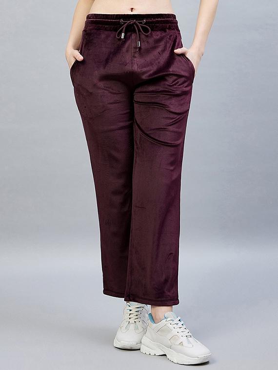 drawstring waist solid track pant - 19118002 - Zoom Image - 0