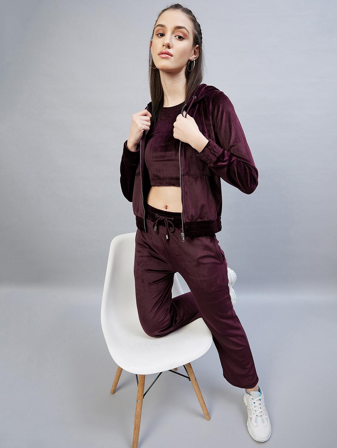 drawstring waist solid track pant - 19118002 - Standard Image - 3