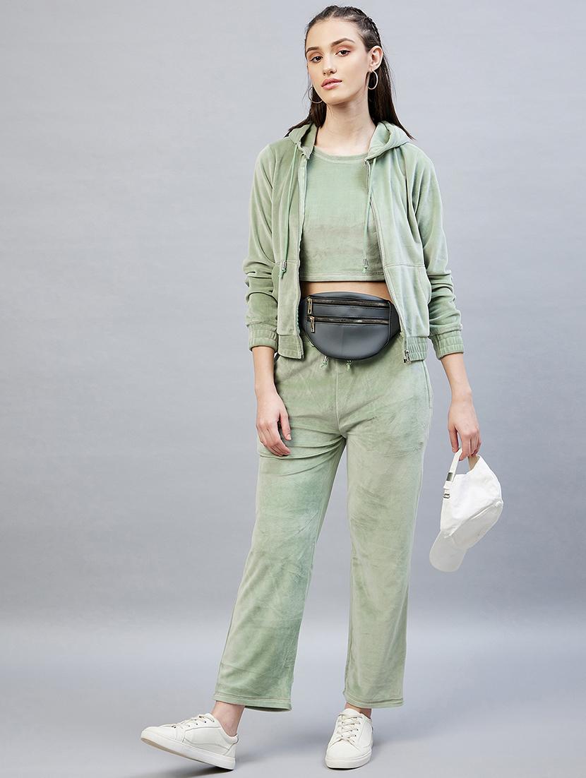 drawstring waist solid track pant - 19118005 - Standard Image - 3