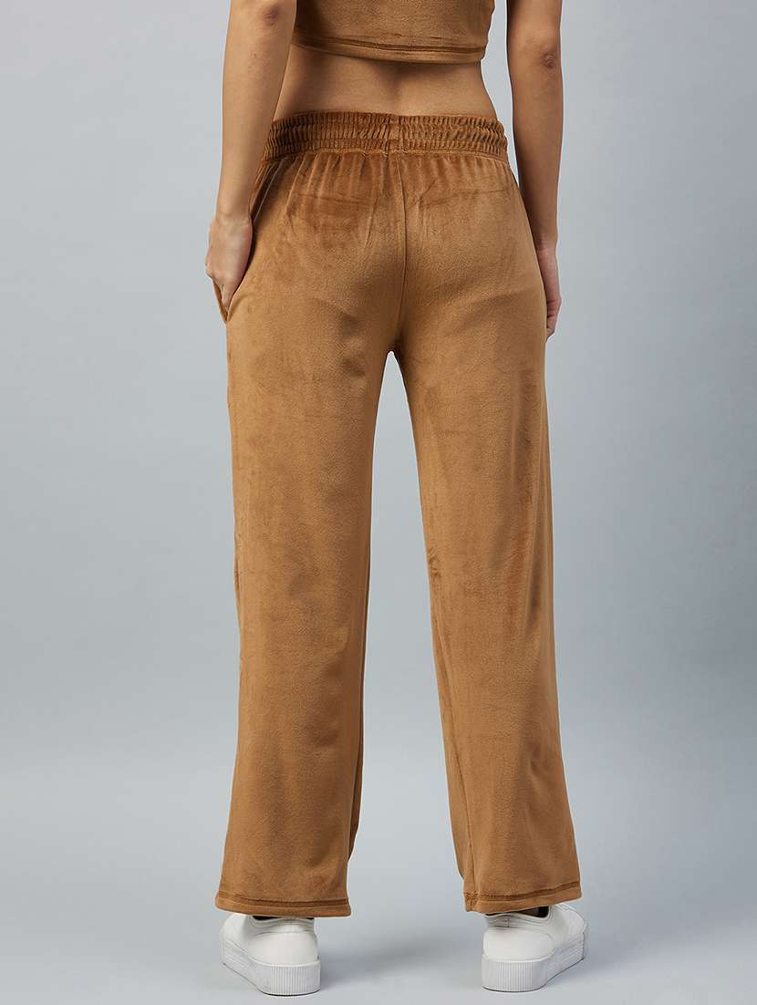 drawstring waist solid track pant - 19118007 -  Standard Image - 3