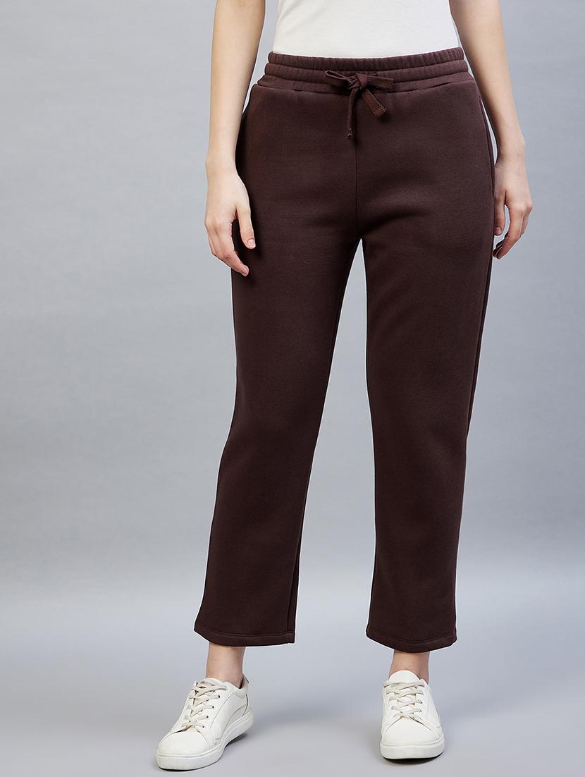 drawstring waist solid track pant - 19118018 -  Zoom Image - 0
