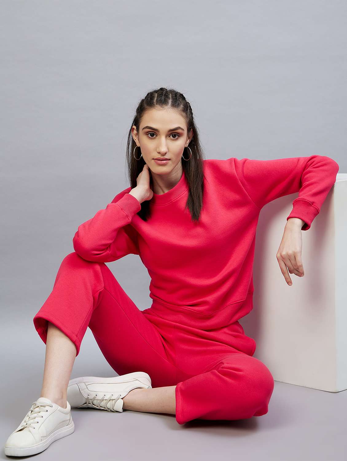 drawstring waist solid track pant - 19118020 -  Standard Image - 3