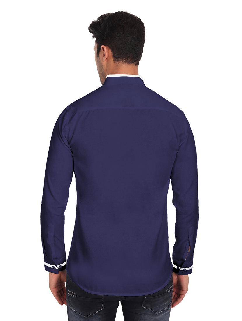 mens color block casual shirt - 19119460 - Standard Image - 3