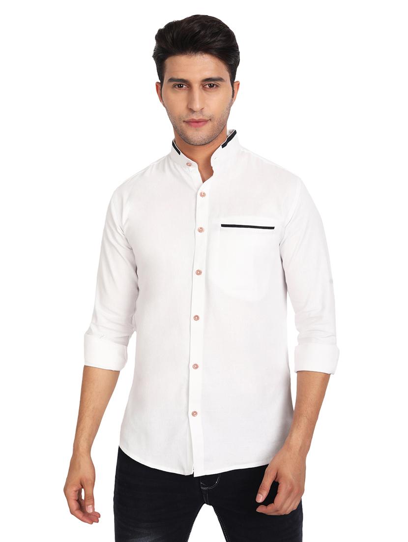 mens color block casual shirt - 19119460 - Standard Image - 5