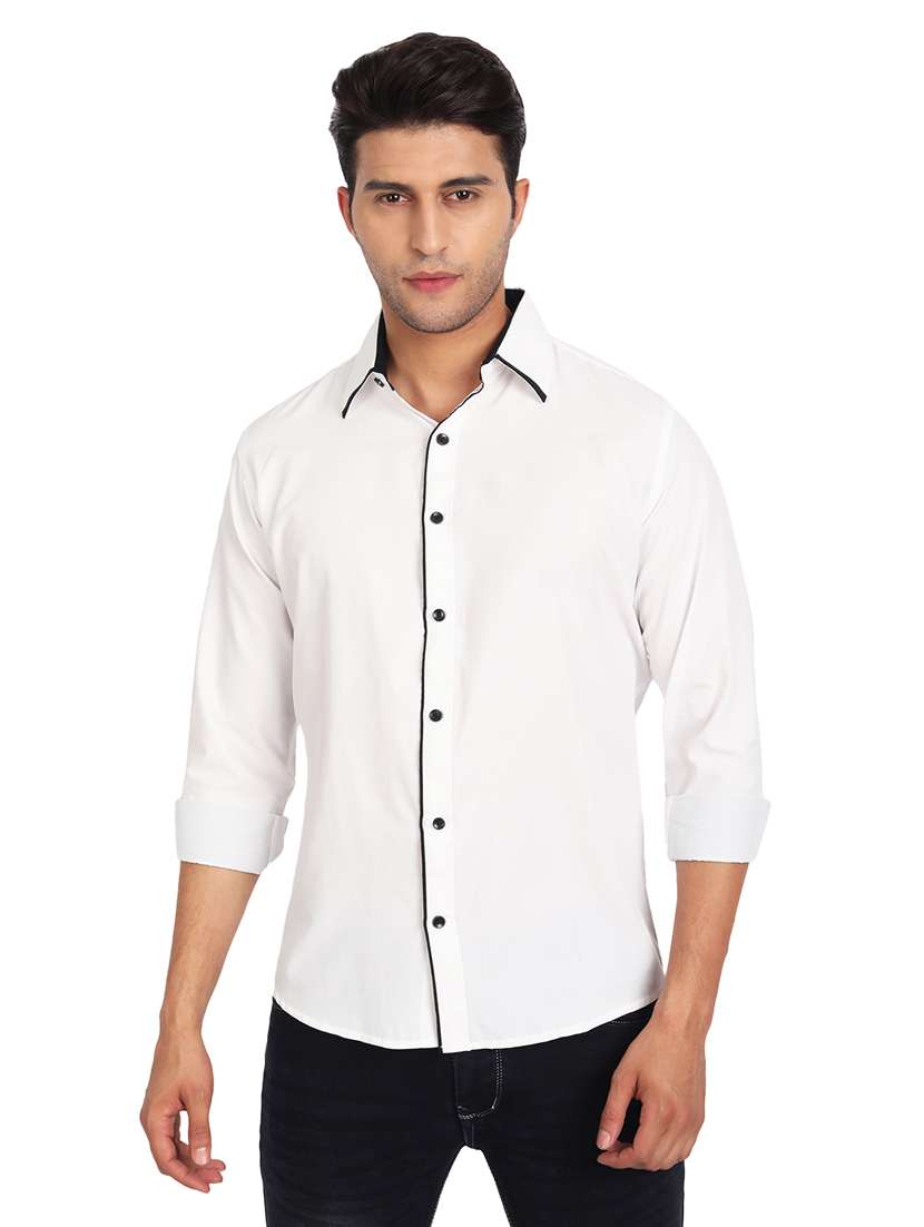 mens solid casual shirt - 19119462 -  Standard Image - 5
