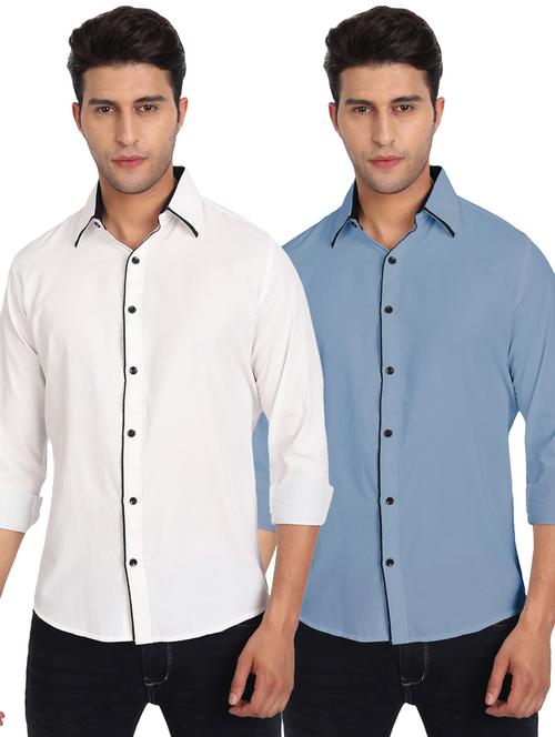 mens solid casual shirt - 19119468 - Standard Image - 0