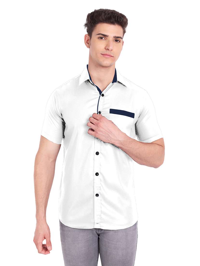 mens solid casual shirt - 19119471 -  Standard Image - 5
