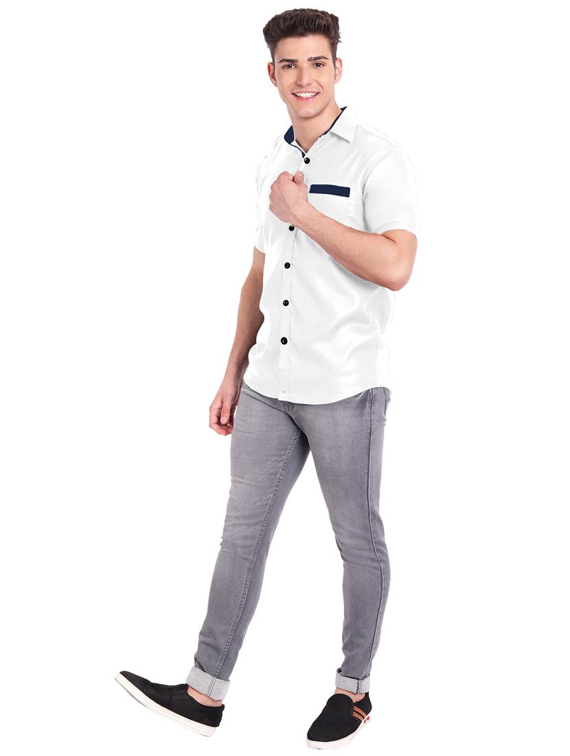 mens solid casual shirt - 19119473 - Standard Image - 8