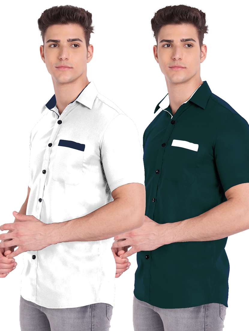 mens solid casual shirt