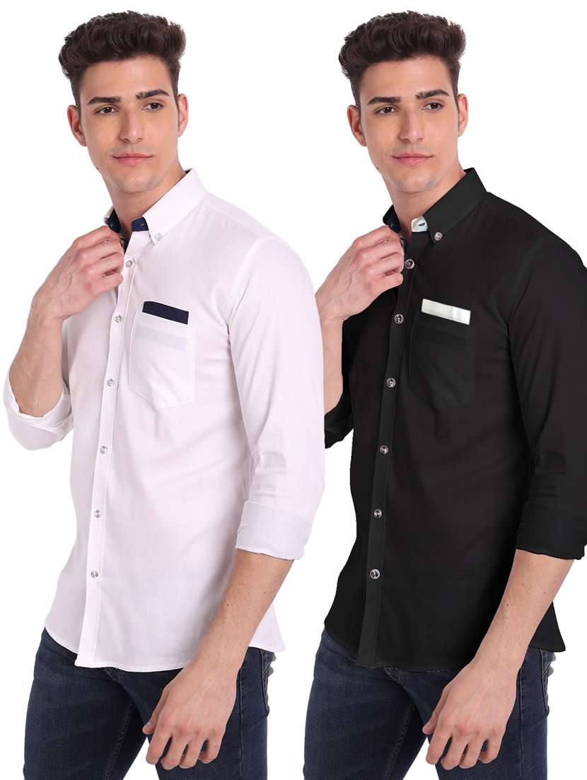 mens solid casual shirt