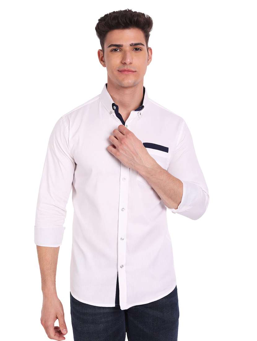 mens solid casual shirt - 19119486 -  Standard Image - 5
