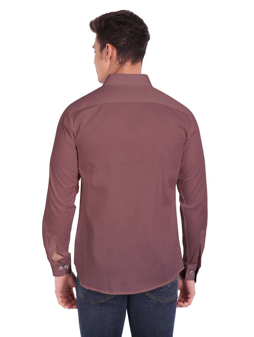 mens solid casual shirt - 19119487 - Standard Image - 3