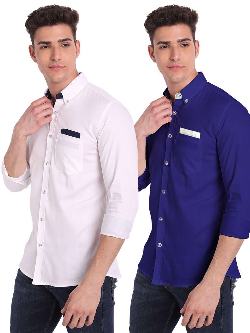 mens solid casual shirt