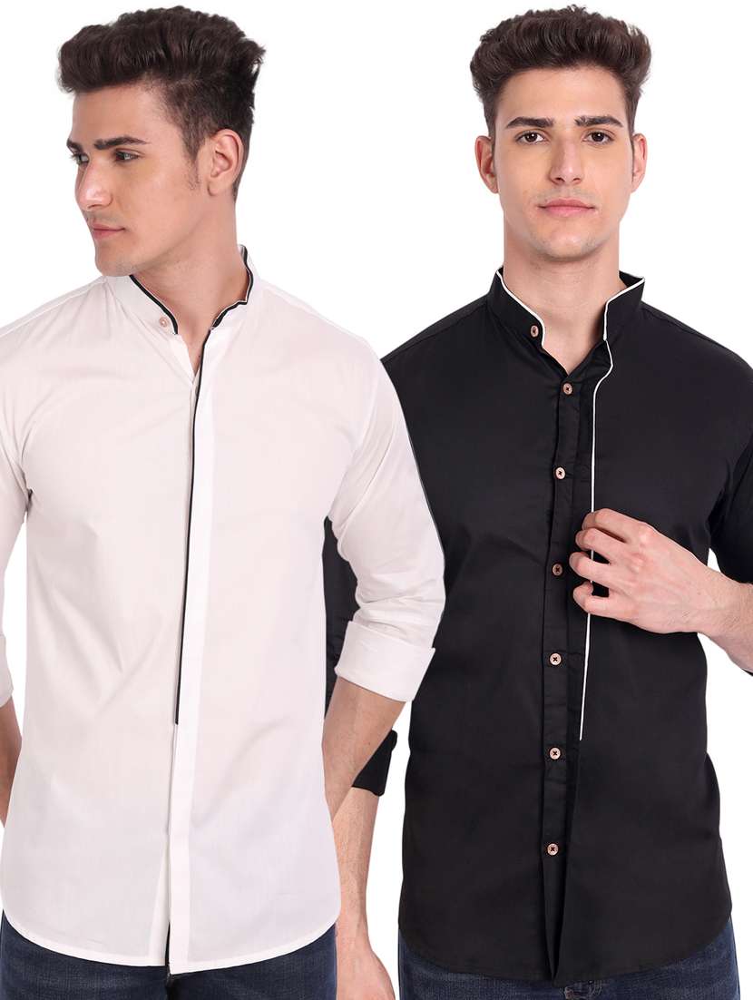 mens solid casual shirt