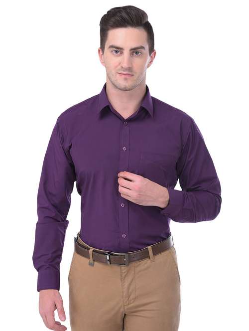 men solid formal shirt - 19119582 - Standard Image - 0