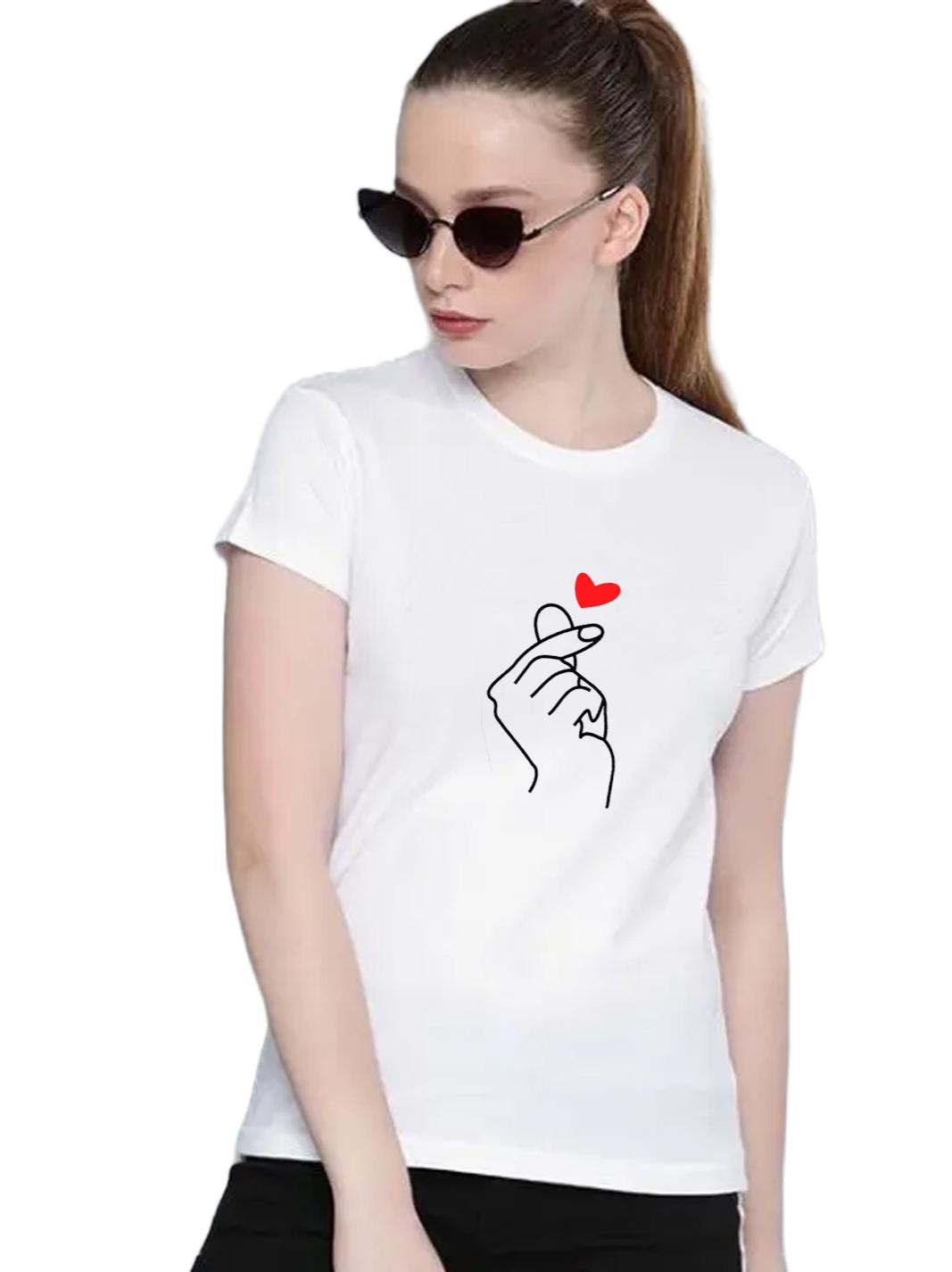 stylish sensational women short sleeve causal t-shirt (white) - 19120380 - Zoom Image - 0