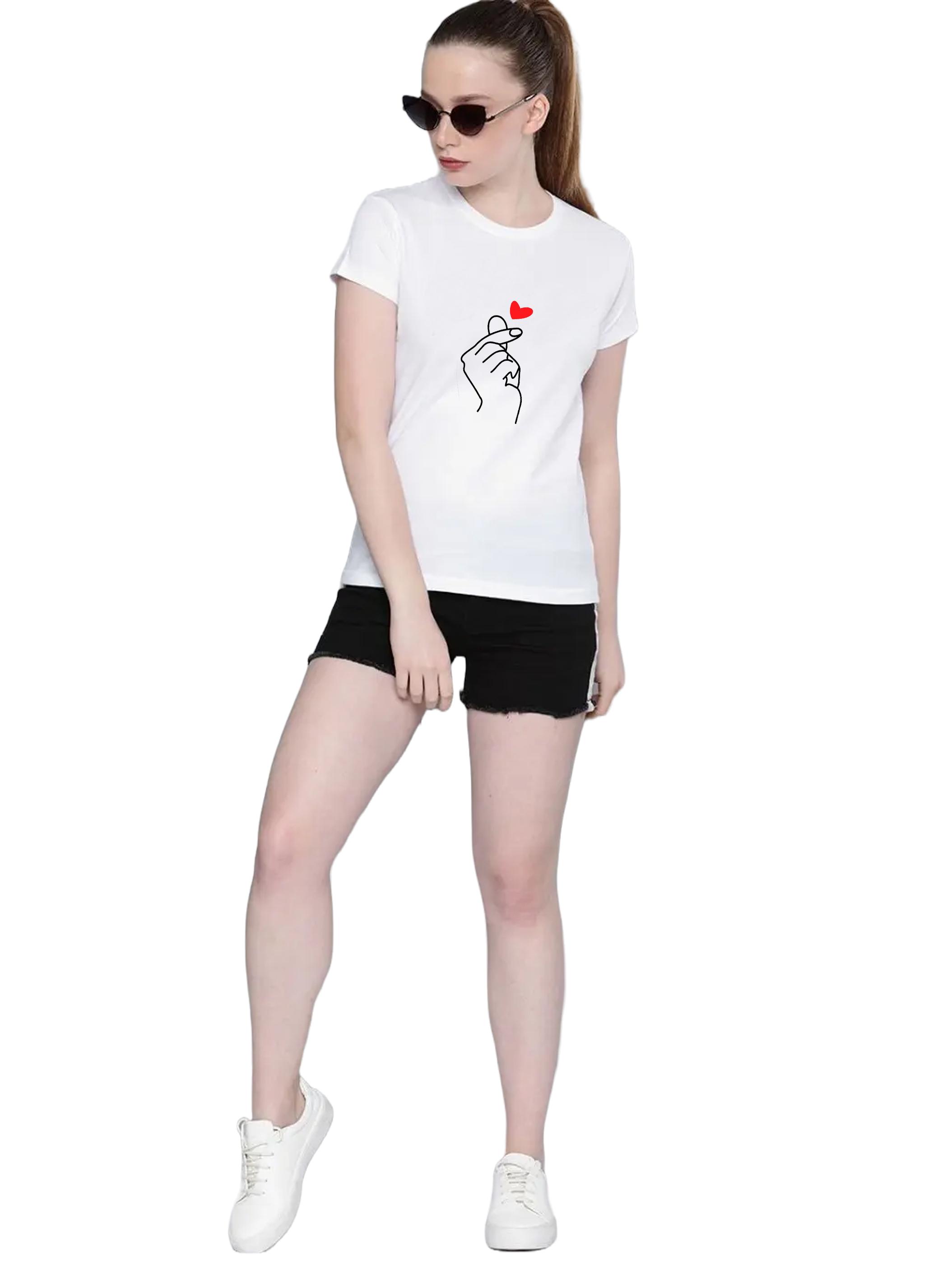 stylish sensational women short sleeve causal t-shirt (white) - 19120380 - Standard Image - 3