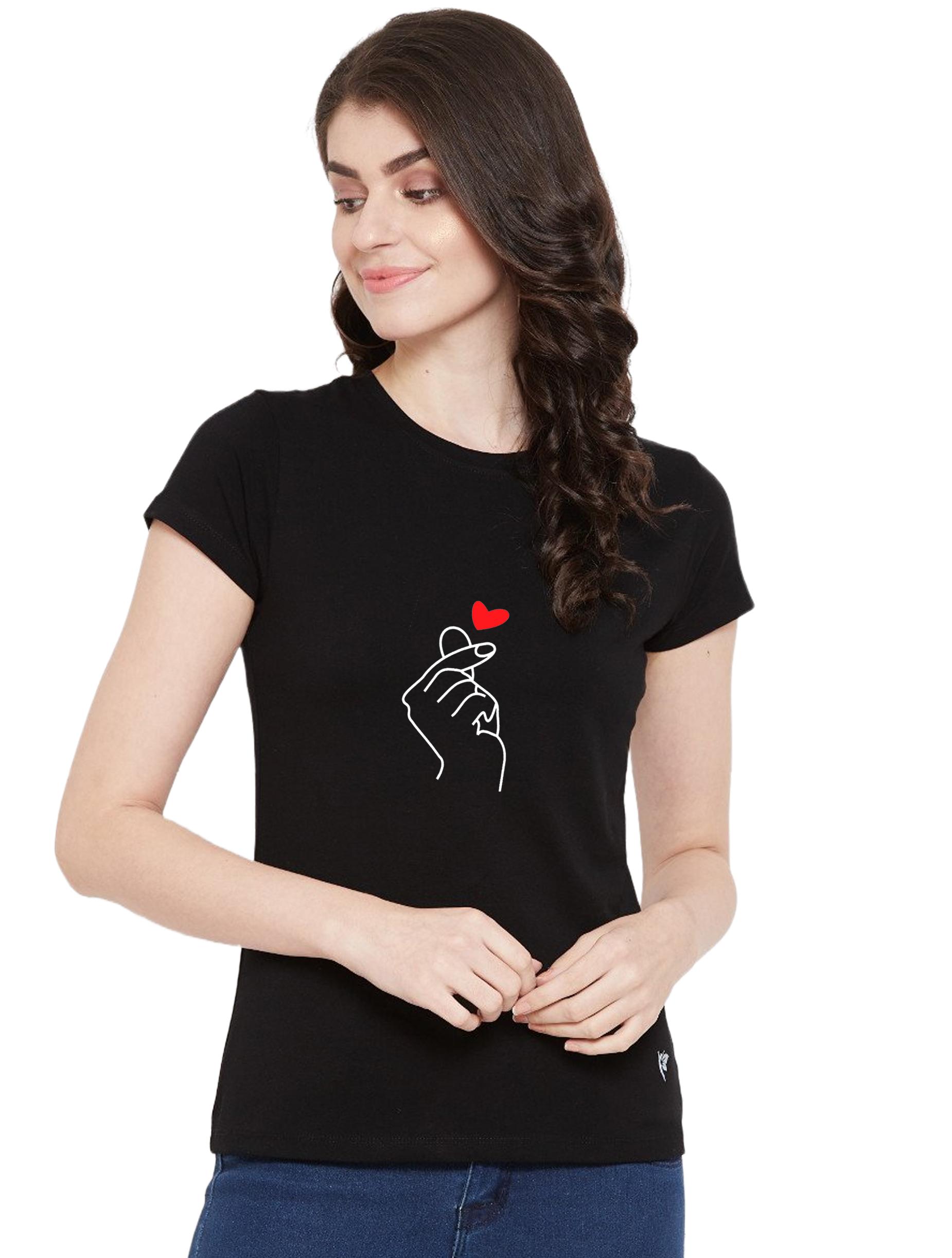 classy ravishing women short sleeve regular t-shirts (black) - 19120384 - Zoom Image - 0
