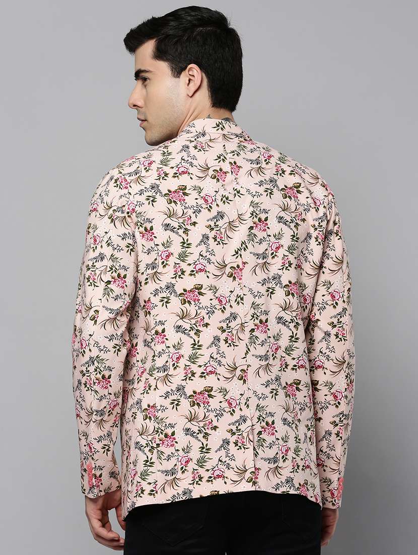 printed single breasted casual blazer - 19120613 -  Standard Image - 3