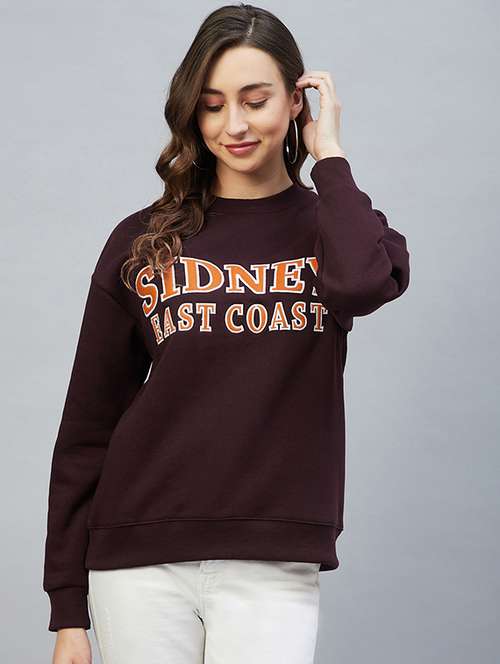 women's chest print sweatshirt - 19122829 -  Standard Image - 0