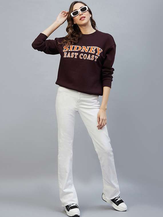 women's chest print sweatshirt - 19122829 -  Standard Image - 3