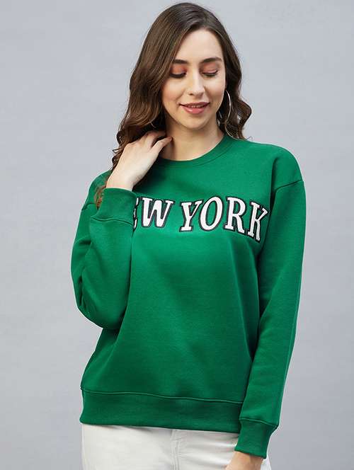 women's chest print sweatshirt - 19122830 -  Standard Image - 0