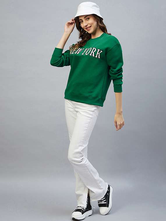 women's chest print sweatshirt - 19122830 -  Standard Image - 3