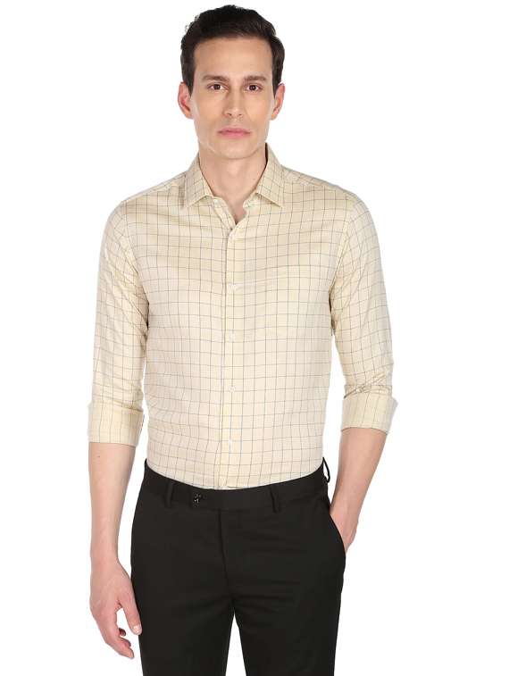 mens checks formal shirt