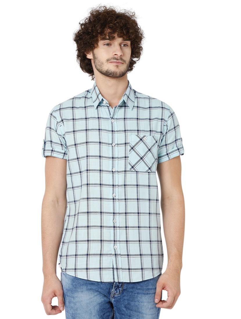 blue checkered shirt - 19124297 - Zoom Image - 0