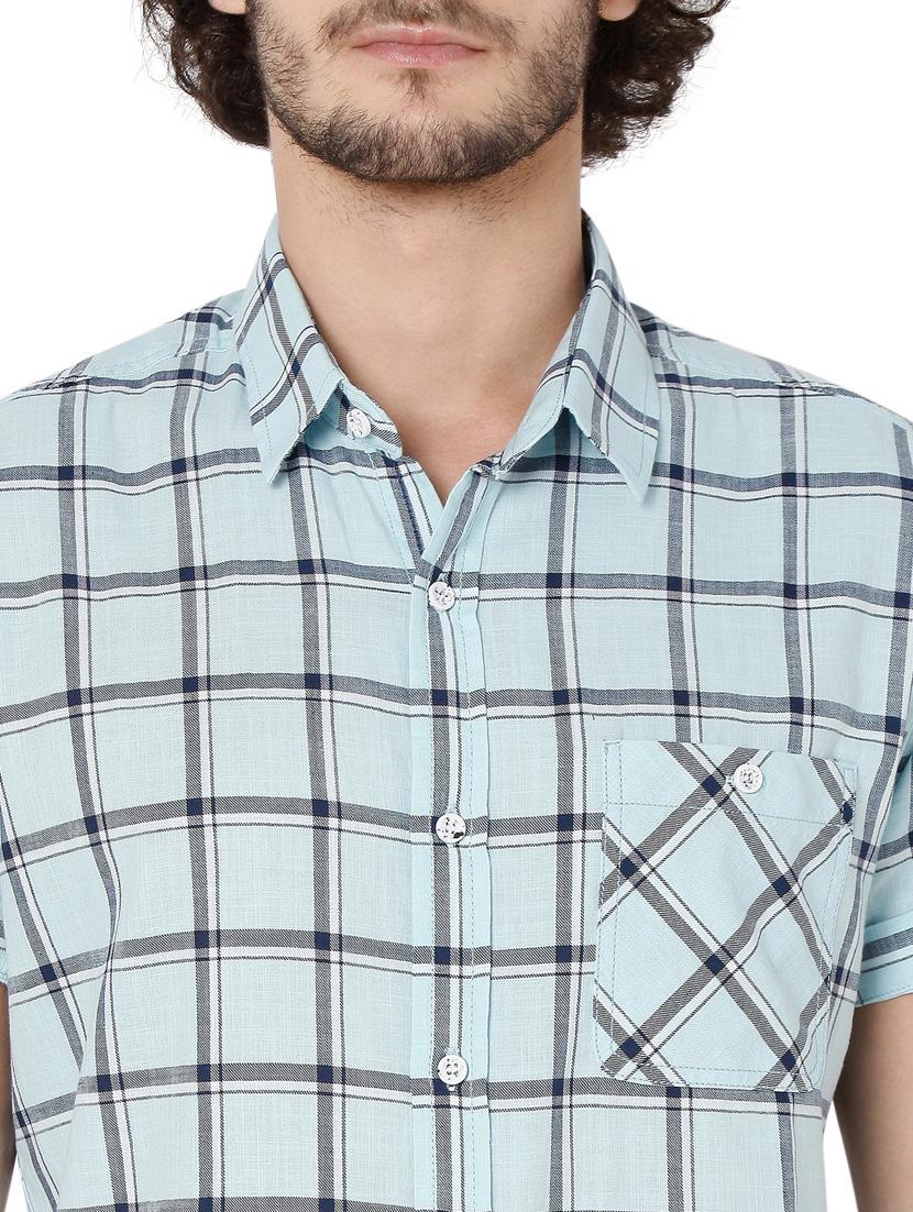blue checkered shirt - 19124297 - Standard Image - 5