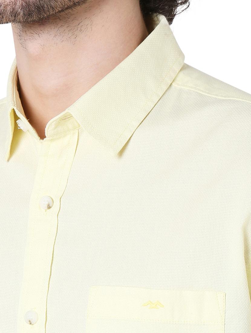 yellow solid casual shirt - 19124307 - Standard Image - 5