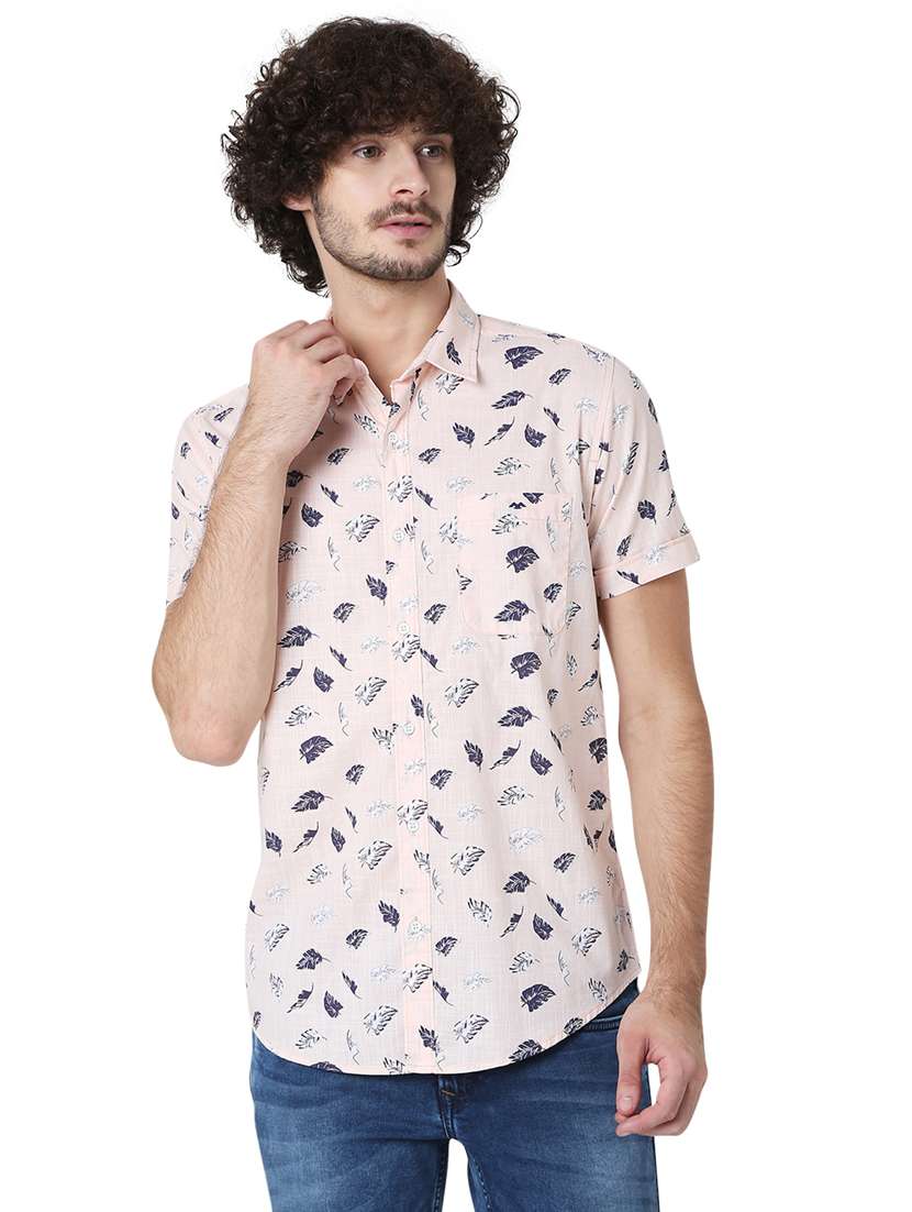 pink printed casual shirt - 19124328 - Zoom Image - 0
