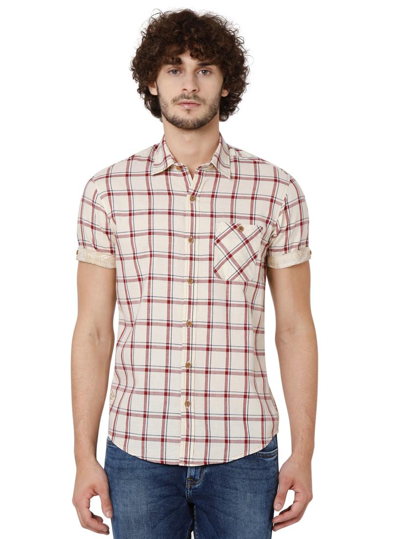 multi colored checkered casual shirt - 19124351 -  Zoom Image - 0