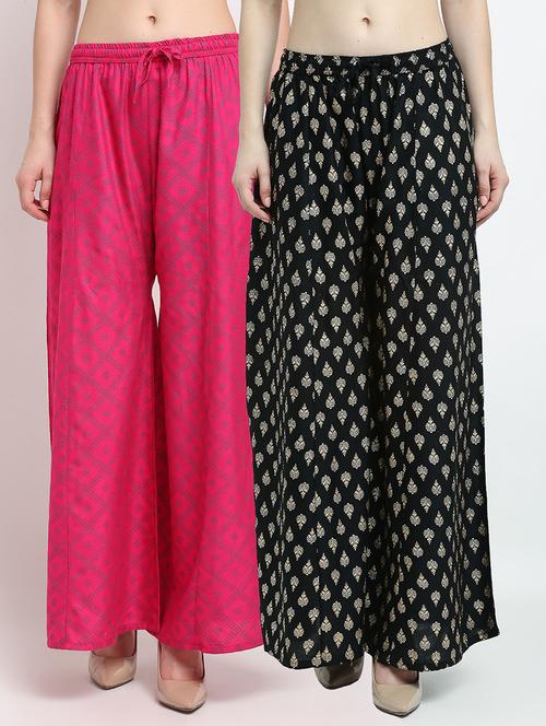 pack of 2 printed flared palazzo - 19124385 -  Standard Image - 0