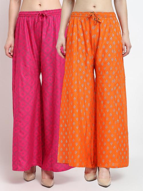pack of 2 printed flared palazzo - 19124389 -  Standard Image - 0