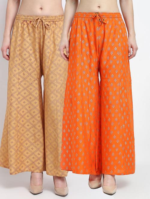 pack of 2 printed flared palazzo - 19124409 -  Standard Image - 0