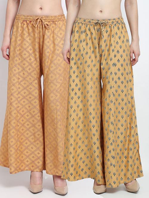 pack of 2 printed flared palazzo - 19124410 -  Standard Image - 0