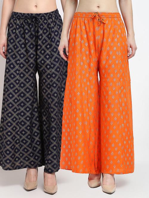 pack of 2 printed flared palazzo - 19124449 -  Standard Image - 0