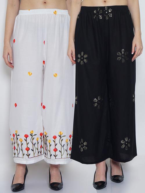 pack of 2 printed flared palazzo - 19124456 -  Standard Image - 0