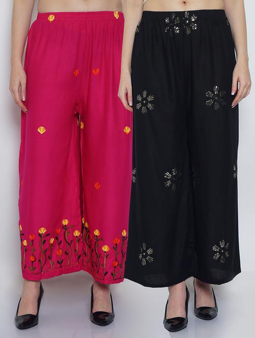 pack of 2 printed flared palazzo - 19124458 -  Standard Image - 0