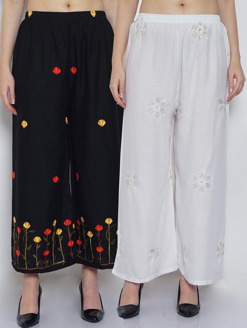 pack of 2 printed flared palazzo - 19124465 -  Standard Image - 0
